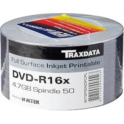 50 x TRAXDATA (Ritek) 16X Full Face Printable DVD-R