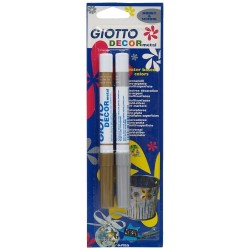 GIOTTO DECOR METAL GOLD/SILVER METALLIC PAINT MARKERS SET