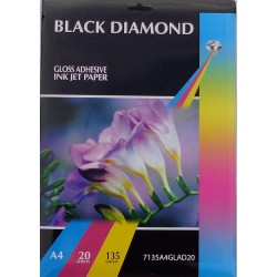 Black Diamond Gloss Self Adhesive A4 135gsm Inkjet Gloss...