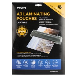 TEXET A3 Laminating pouches (pack of 25)