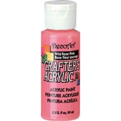 DecoArt Crafters Wild Rose Pink acrylic paint 59ml